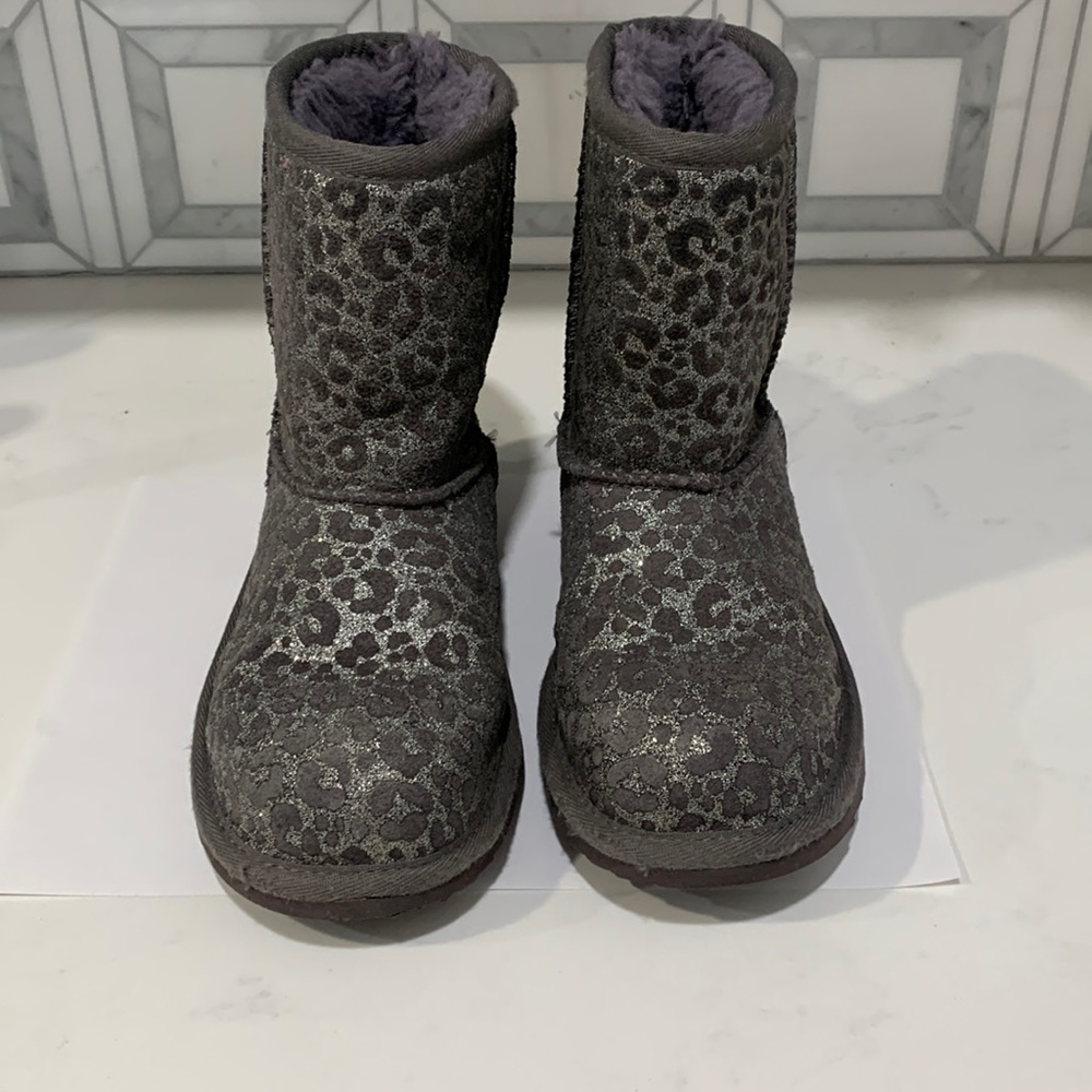 Children’s Ugg glitter leopard print boots